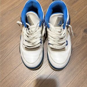 Jordan Kids White and Blue Retro Sneakers